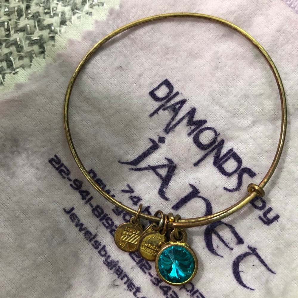 Alex and Ani blue topaz bracelet/ bangle